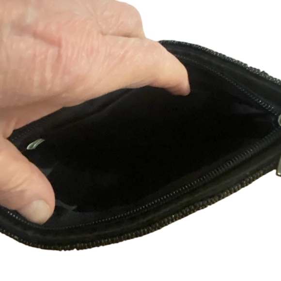 Silver & Black Beaded Evening Bag - Picture 6 of 8